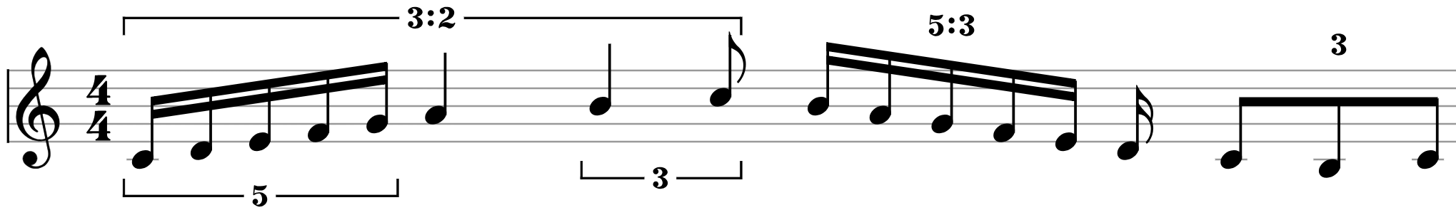 Tuplet example