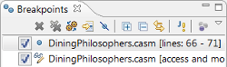 Fig. 10 The breakpoints view of Eclipse