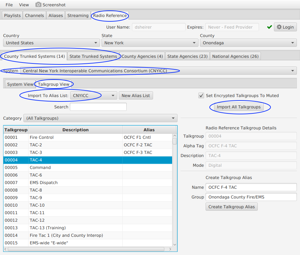 How To Import Radio Reference Talkgroups