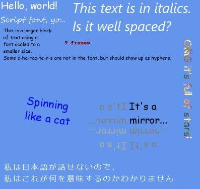 Sprite Font Example