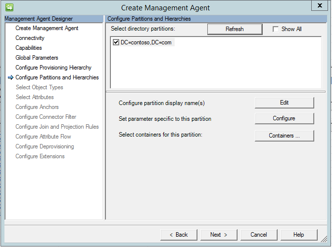 Lync Connector - Configure Partitions and Hierarchies