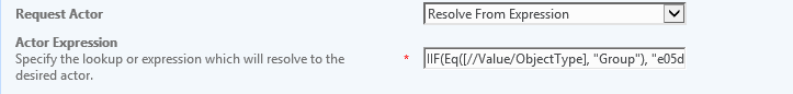 Request Actor - Resolve From Expression
