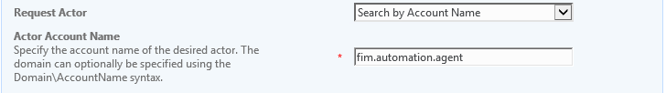 Request Actor - Search by Account Name