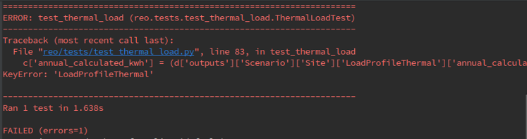 Figure 8 - unit test failing