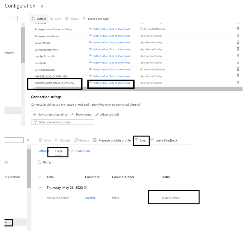 appservice sync deployment error fix