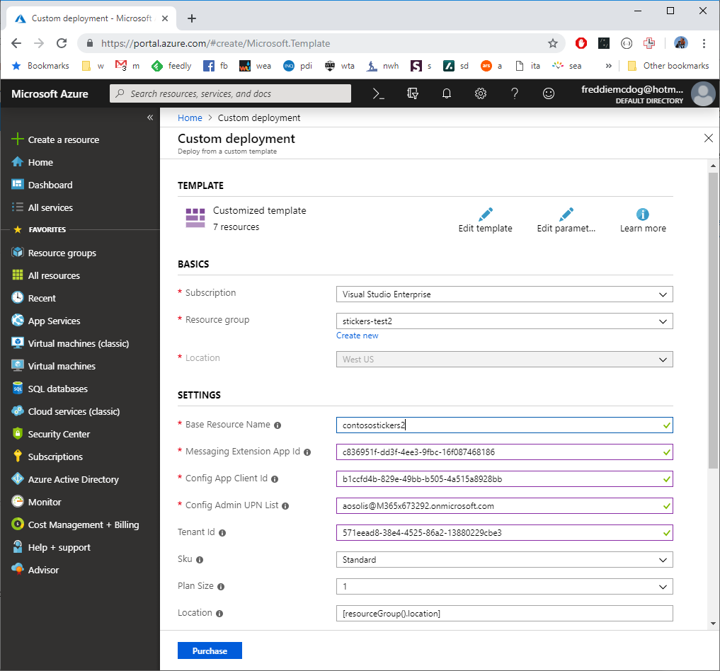 Custom deployment page