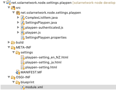 Eclipse project settings