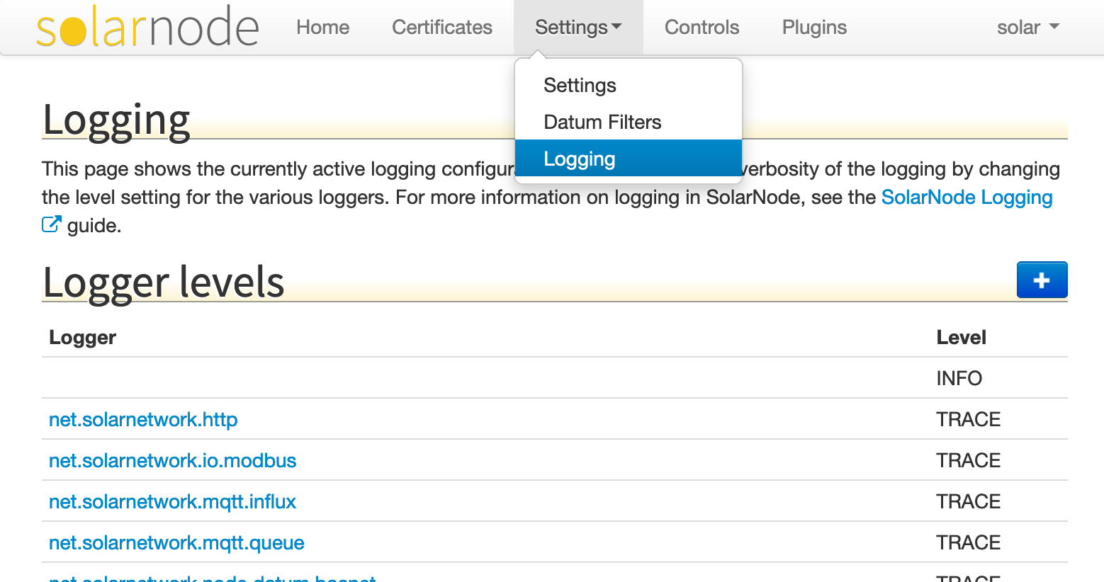 SolarNode Logger UI