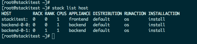 stack list host