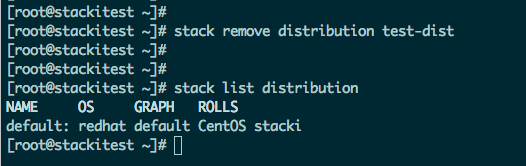 stack remove distribution