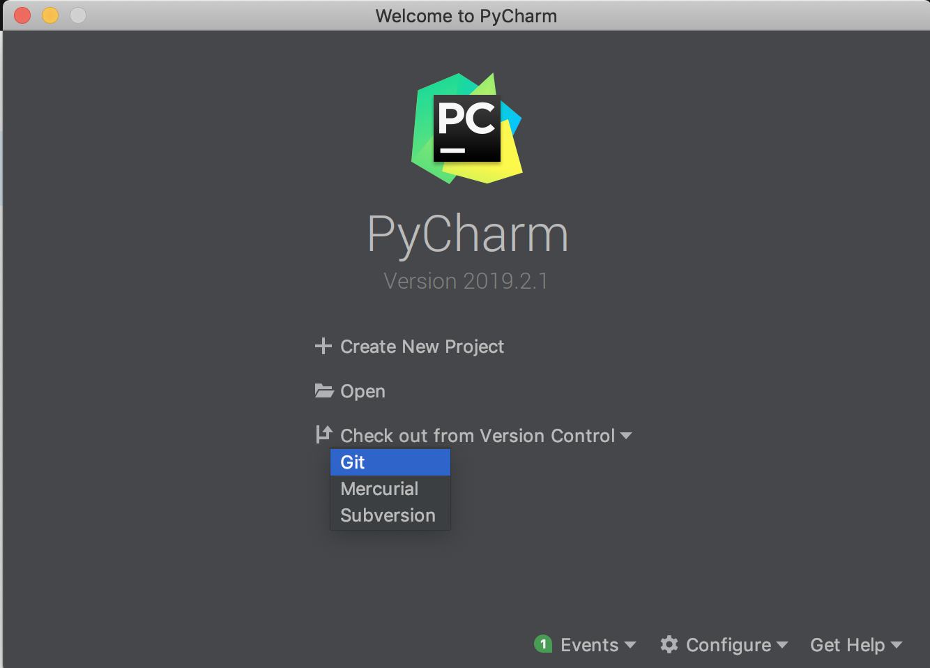 pycharm vc