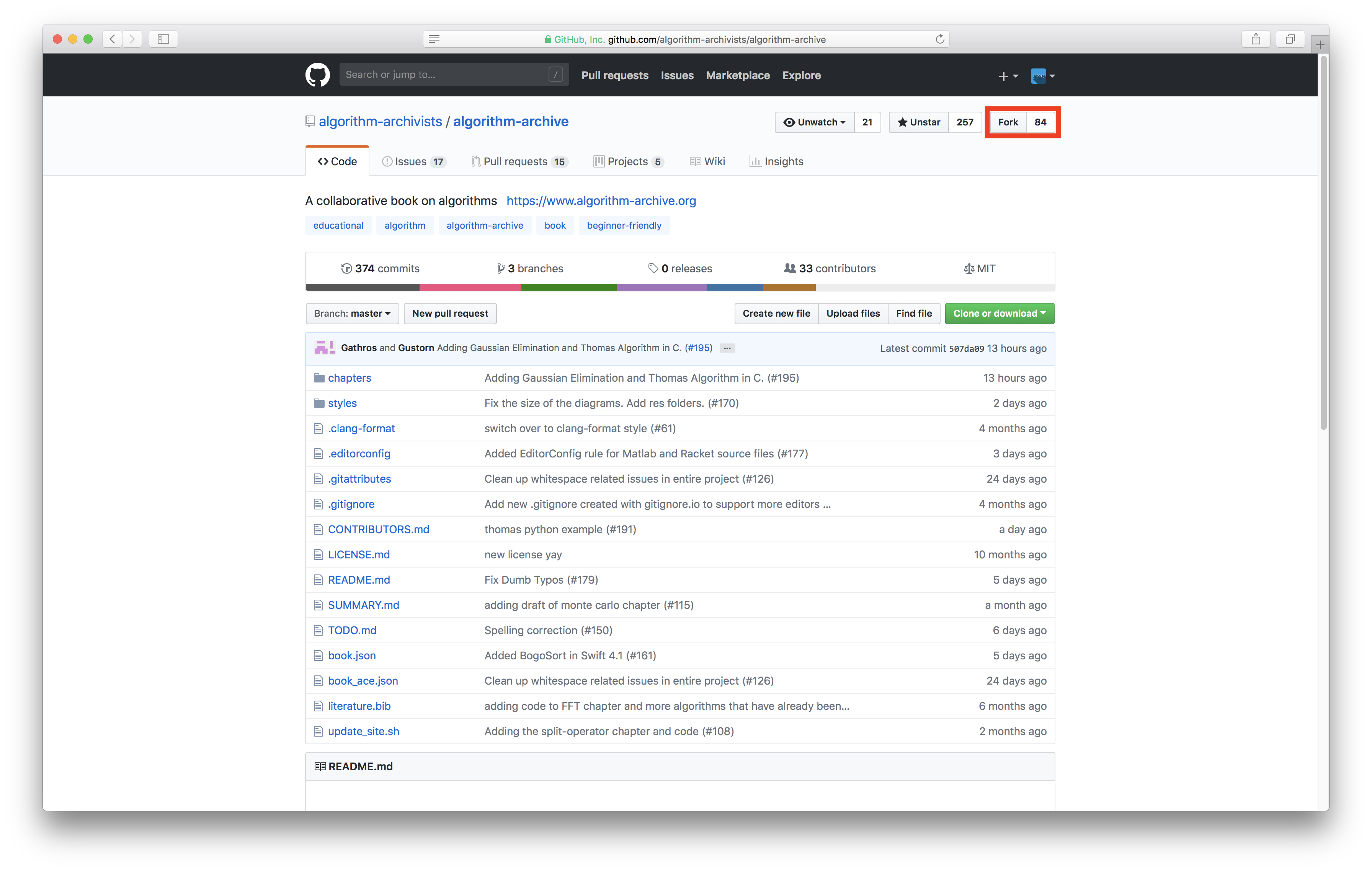 algorithm-archivists algorithm-archive GitHub Fork