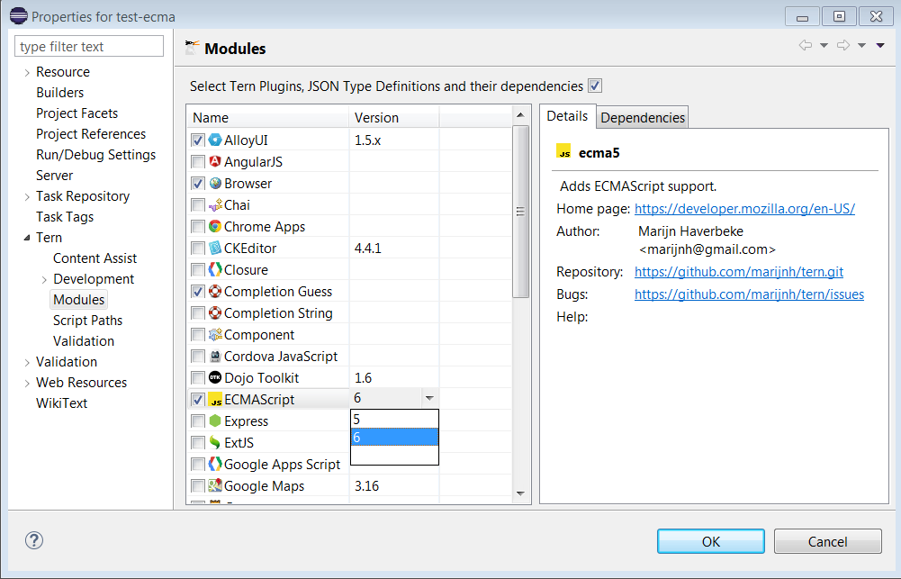 Select ECMAScript Module