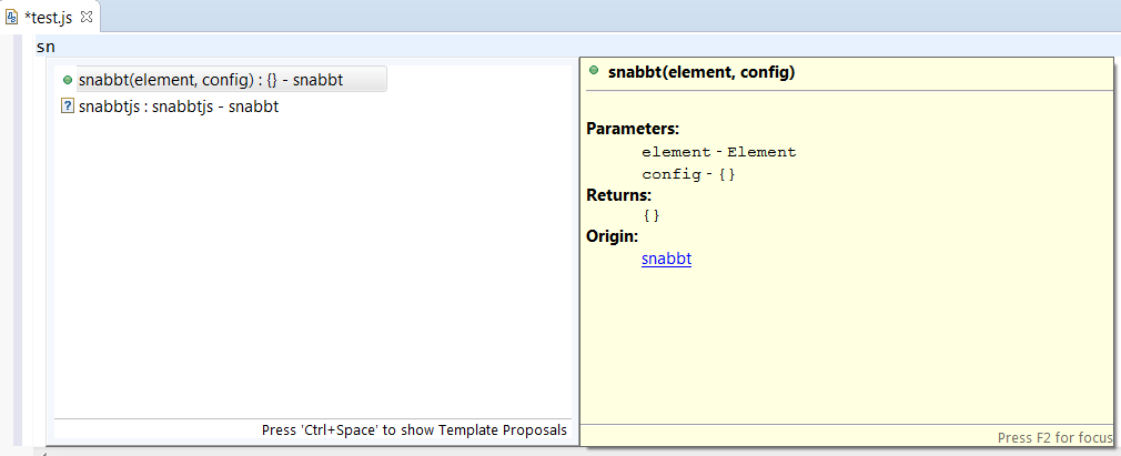 Snabbt Functions Completion