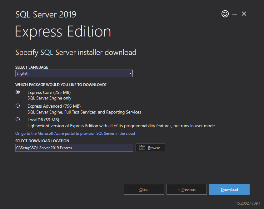 Downloading-SQL-Server-2019-Express-from-web-installer-002-Download-Page.png