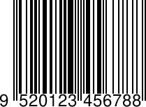 Uniformly scaled barcode