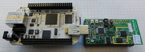 A TelosB Mote on the BeagleBone