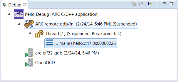 Debug Window in Debug Perspective