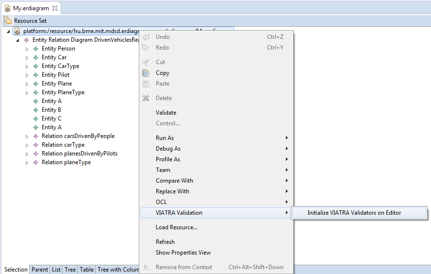 Context menu