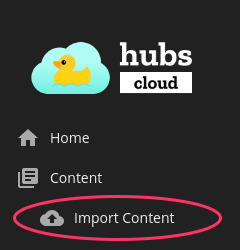 Hubs Cloudインポートコンテンツ