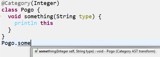 DSLD suggestions for Category AST transform