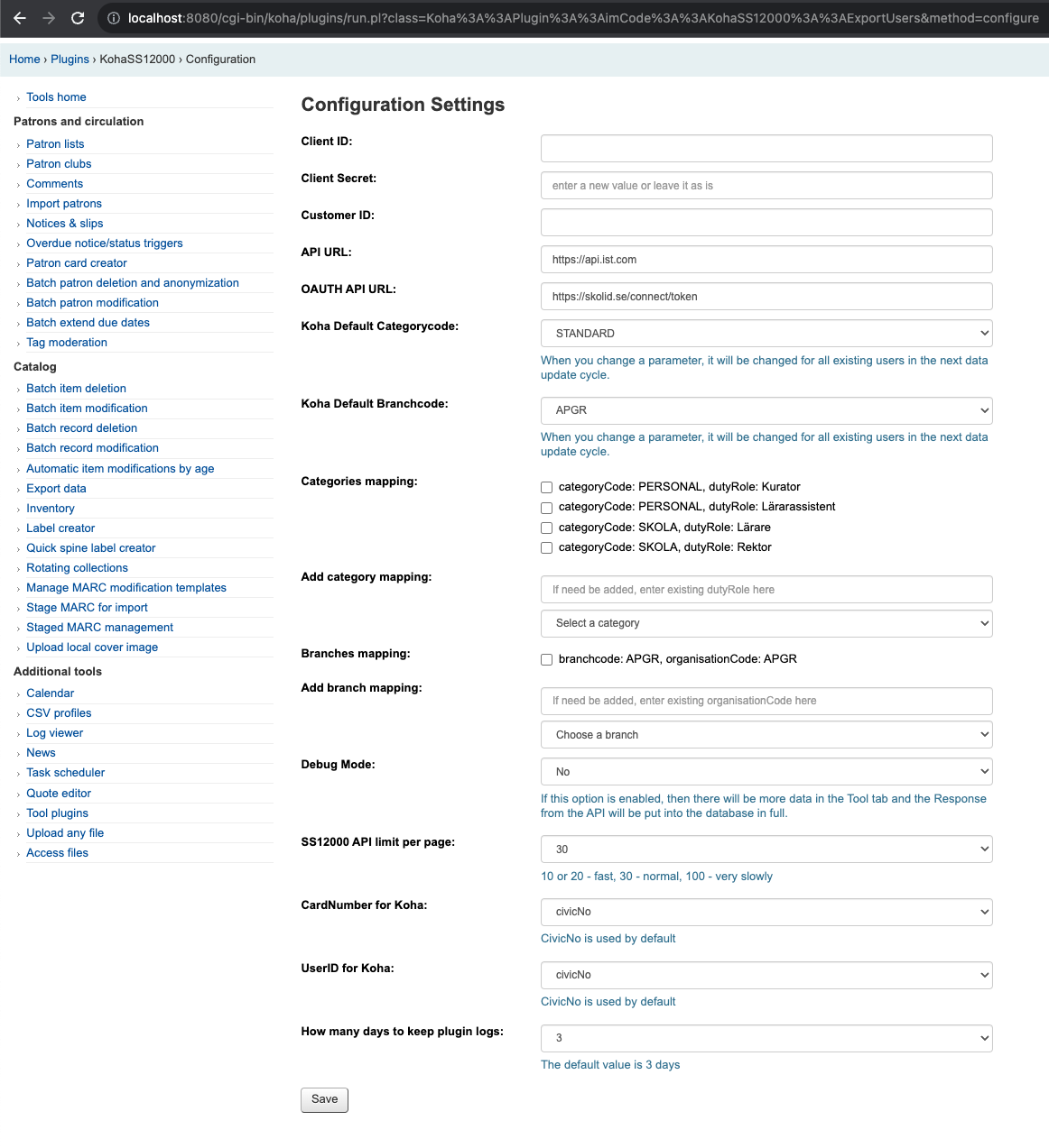 KohaSS12000Configuration.png