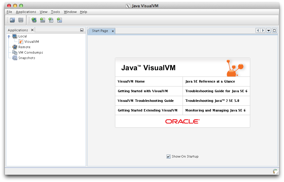 jvisualvm window