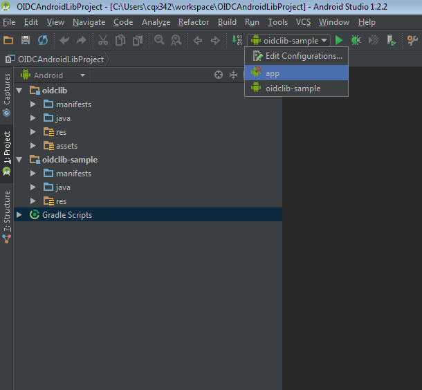 AndroidStudio Edit Configurations