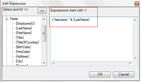 Write hyperlink expression