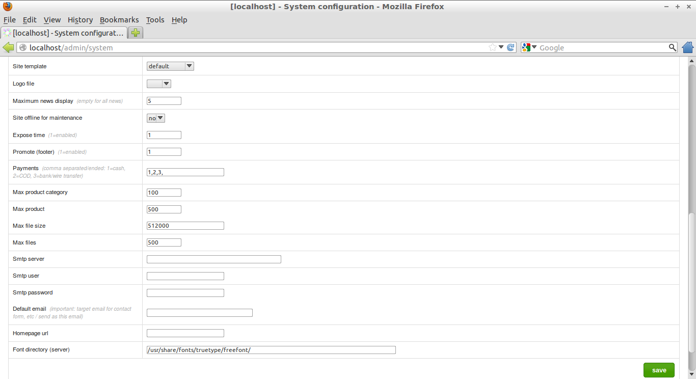 Admin / System Configuration (2)