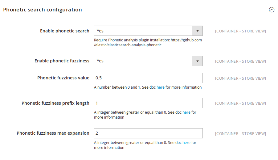 Phonetic Search Configuration