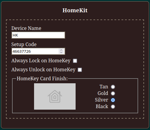 HomeKit Configuration