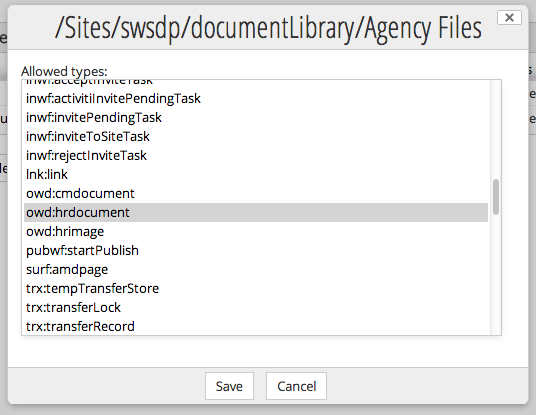 Using owd:hrdocument as the allowed type in an upload folder