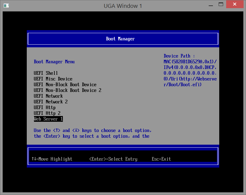 Boot Manager Menu