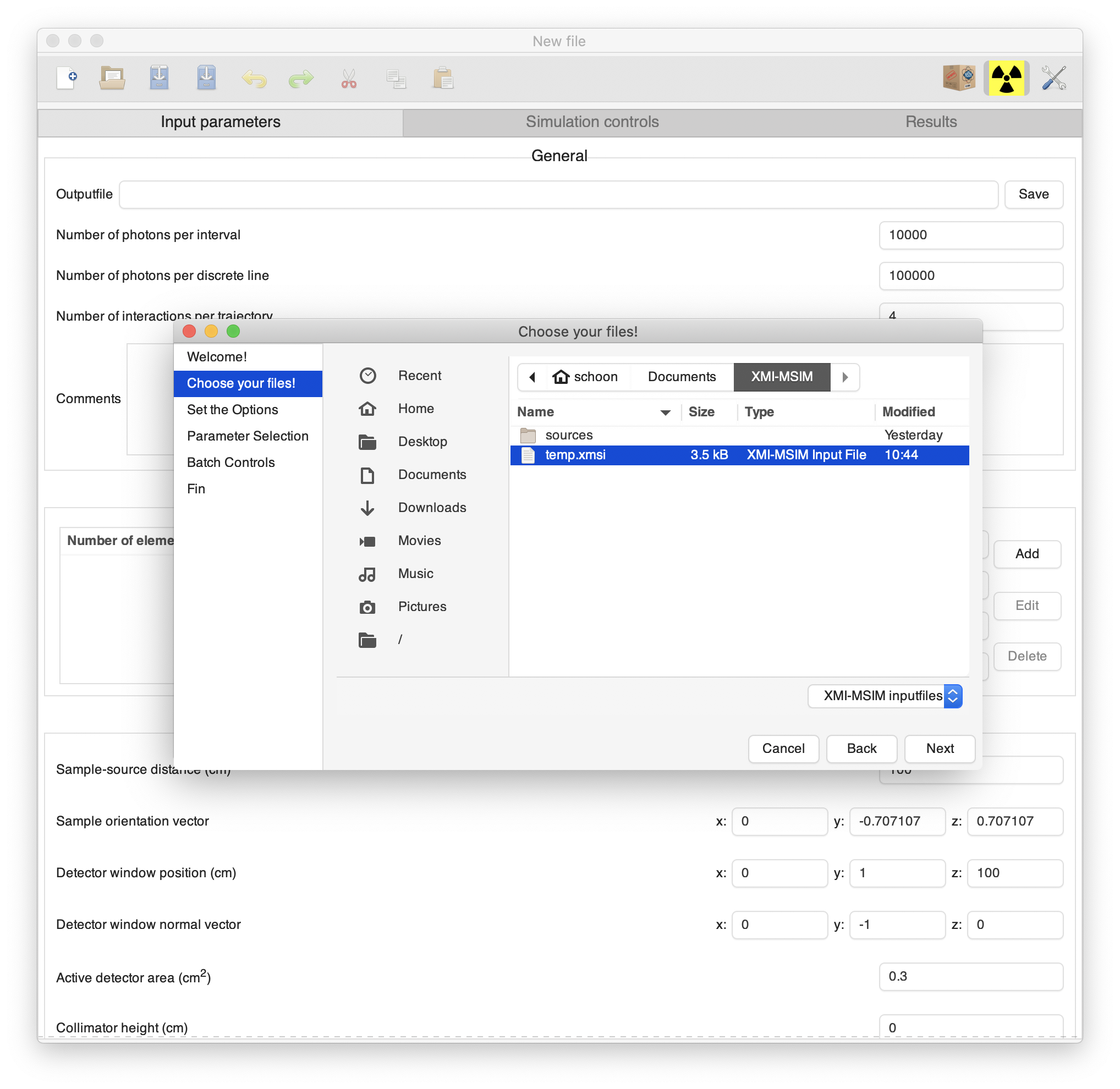 Select one or more files to enter the batch simulation mode