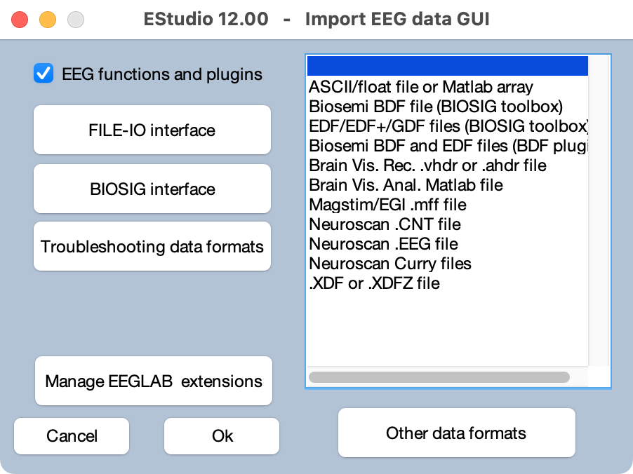 Import EEG