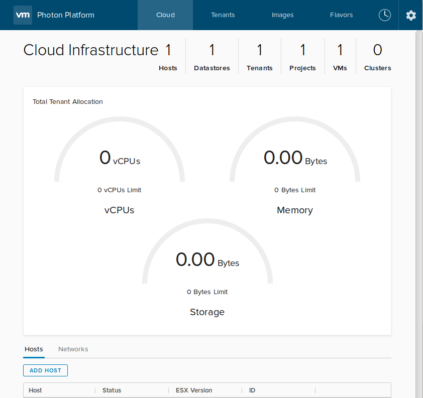 Photon Controller Web UI